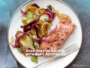 Oven-roasted Salmon with Baby Artichokes