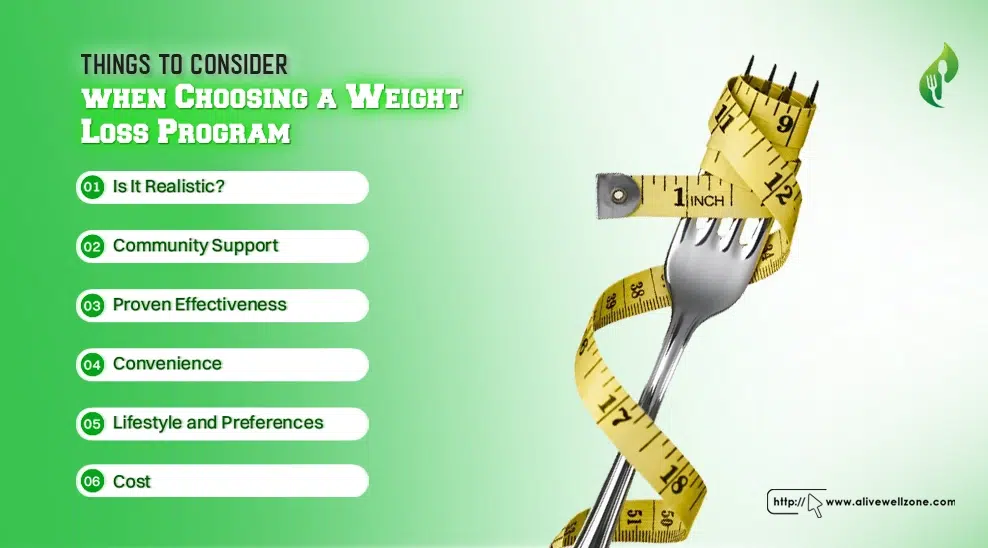 Things to Consider when Choosing a Weight Loss Program