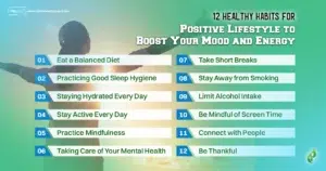 12 Healthy Habits For Positive Lifestyle to Boost Your Mood and Energy