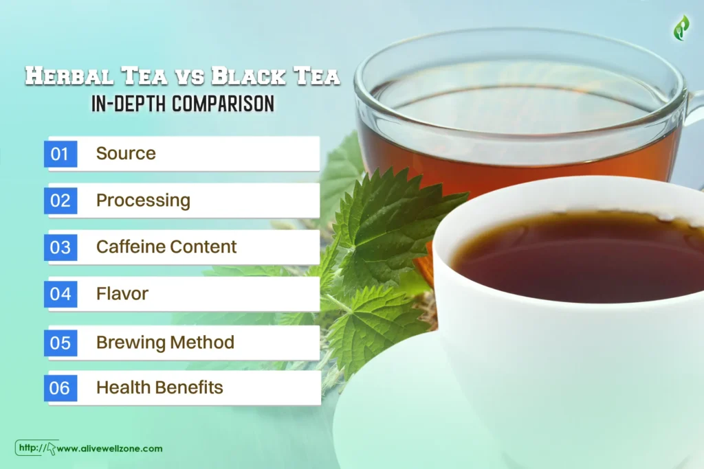 herbal tea vs black tea